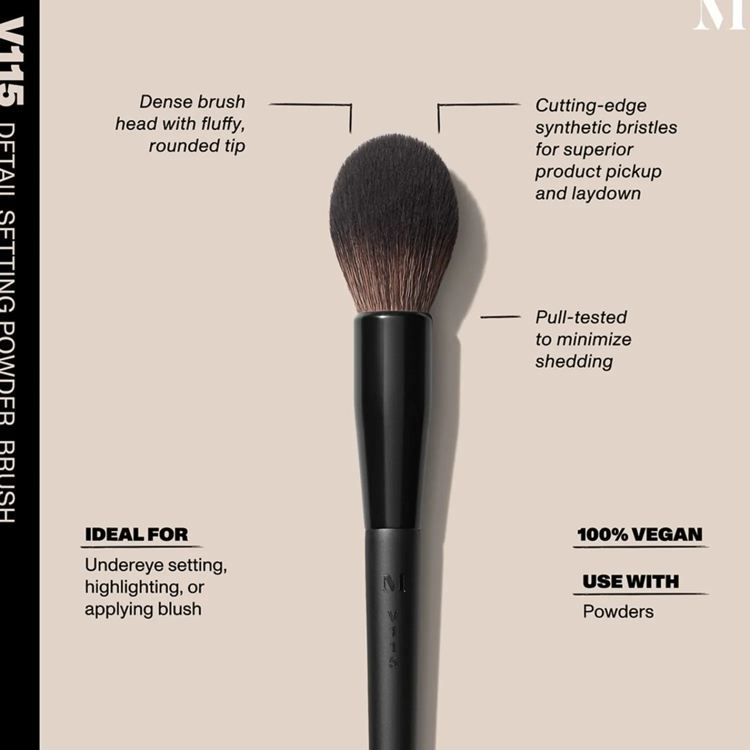Morphe Vegan Pro Series V115 Fixeerpoederpenseel Voor Details