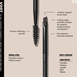 Morphe Vegan Pro Series V207 Dubbelzijdige Dipliner En Wenkbrauwpenseel