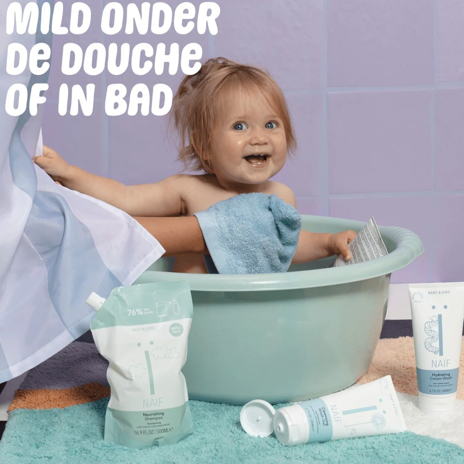 Naif Reinigende Wasgel Voor Baby & Kids Navulverpakking