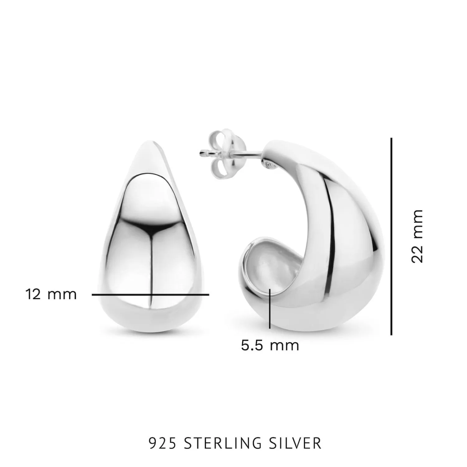 Parte Di Me Bibbiena Poppi Dames Oorringen/Oorbellen Zilver - Zilver