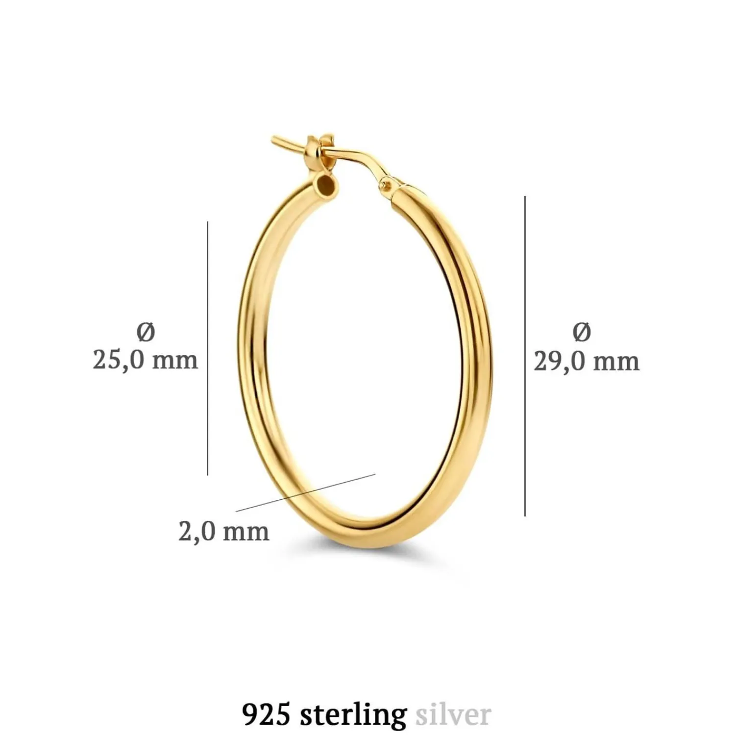 Parte Di Me Bibbiena Poppi Dames Oorringen/Oorbellen Gouden Plating/Zilver - Goud