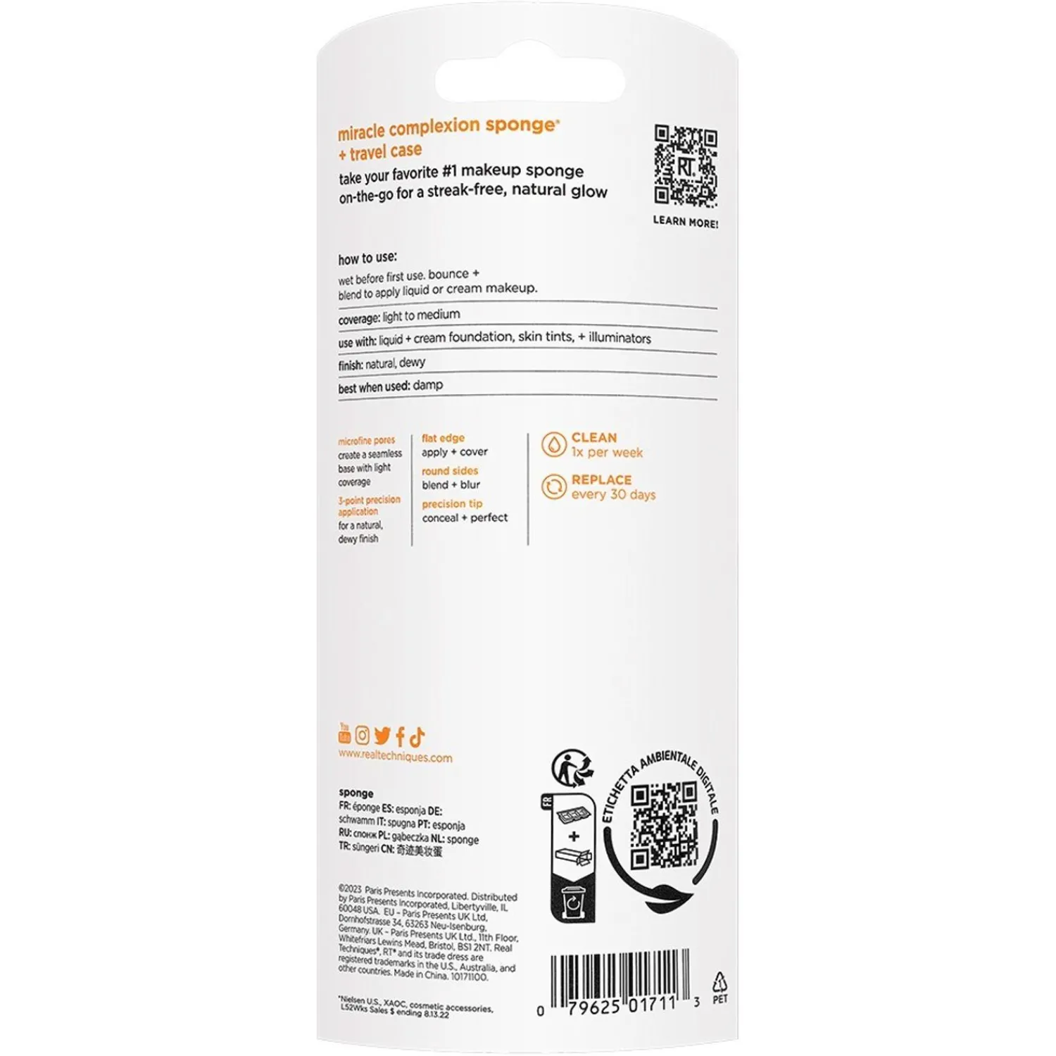 Real Techniques Miracle Complexion Sponge + Case
