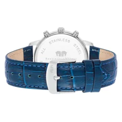 Rhodenwald & Söhne Rhodenwald & Sohne Chronograaf Moonlight In Zilver Echt Leer In Blauw
