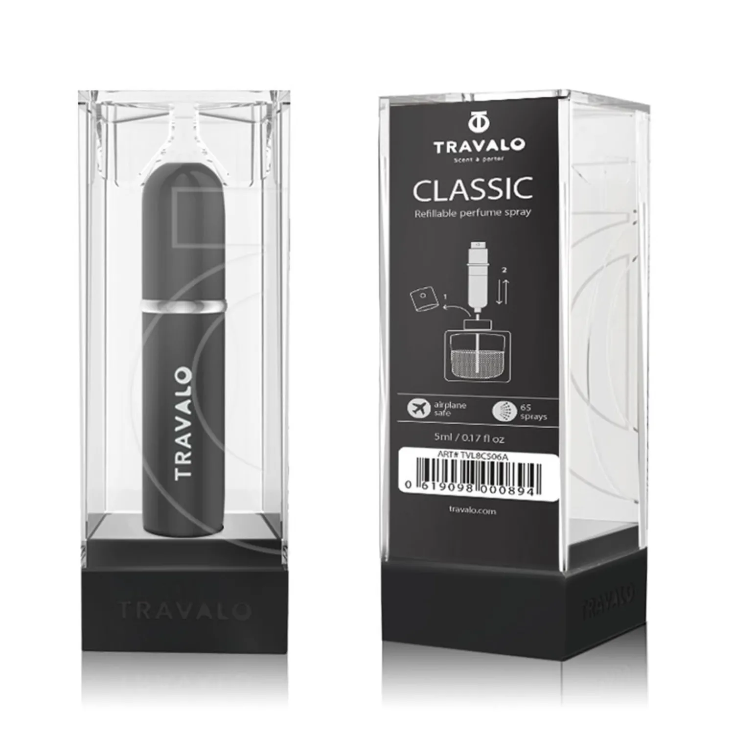 Travalo Classic Verstuiver Zwart