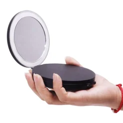 UNIQ Drie-Voudige Compacte Reisspiegel Met Led-Lichten
