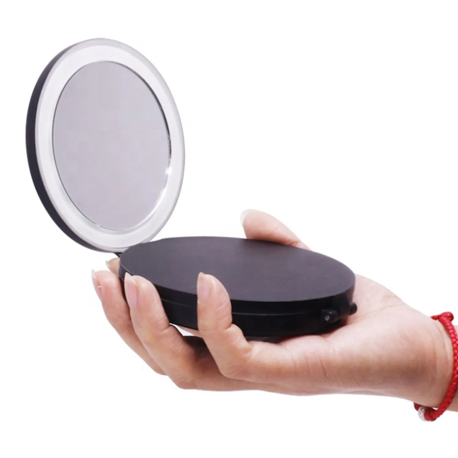 UNIQ Drie-Voudige Compacte Reisspiegel Met Led-Lichten
