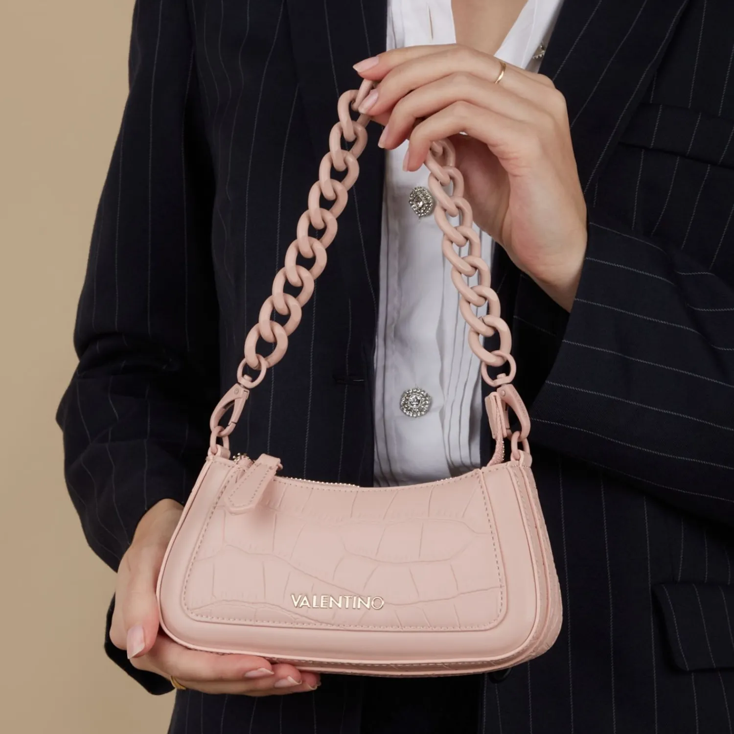 Valentino Bags Surrey Dames Crossbody Tas/Handtas Kunstleer - Roze