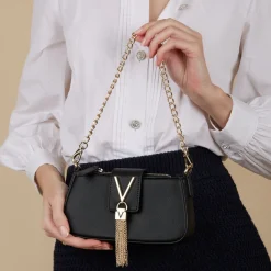 Valentino Bags Divina Dames Crossbodytassen/Handtassen Faux Leeg - Zwart