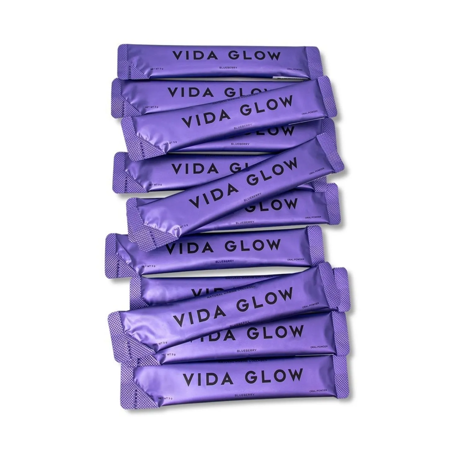 Vida Glow Natural Marine Collagen Sachets Blueberry