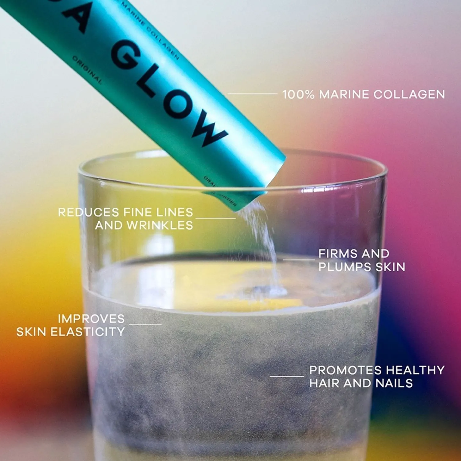 Vida Glow Natural Marine Collagen Sachets Blueberry