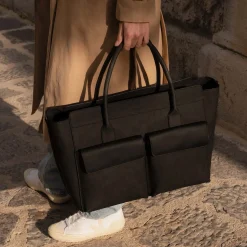 Violet Hamden Essential Bag Dames Handtas/Laptoptas Kunstleer - Zwart