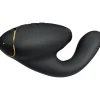 Womanizer Black Luxurioser Dual Stimulator Mit Pleasure Air Technologie Fur Die Klitoris Und Vibration Fur Den G-Punkt